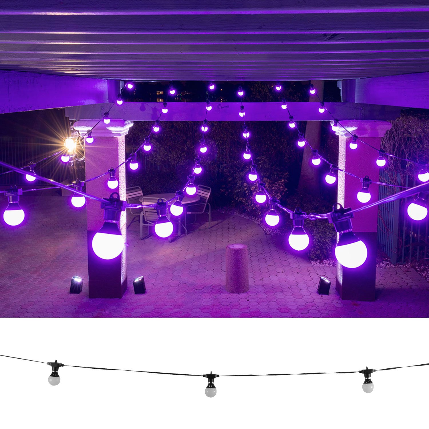 Lighting system. Chauvet-DJ Festoon. RGB Outdoor String Lights. Light System. Festoons for lower led.